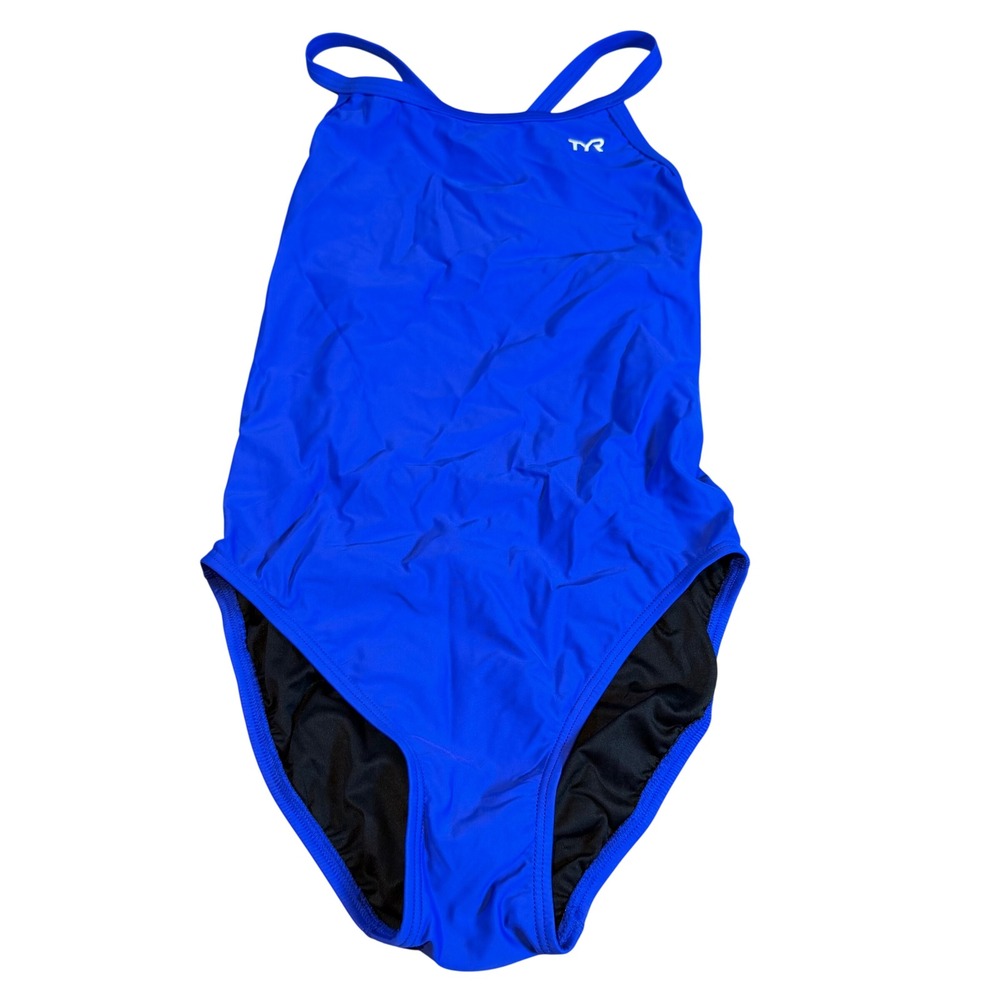 TYR Women Royal Blue Solid Diamondfit One Piece Swimsuit DSOL1A Size 36 L NWT